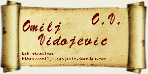 Omilj Vidojević vizit kartica